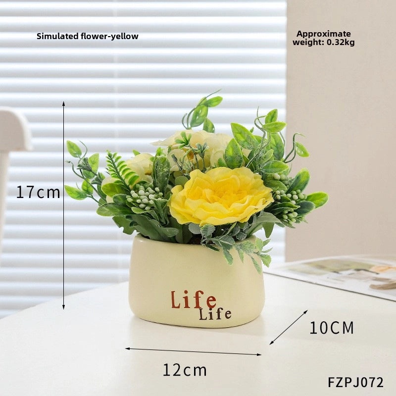 Artificial Hydrangea Bouquet Green Floral Arrangement for Living Room Desktop Decoration|Home Decor Artificial Flowers