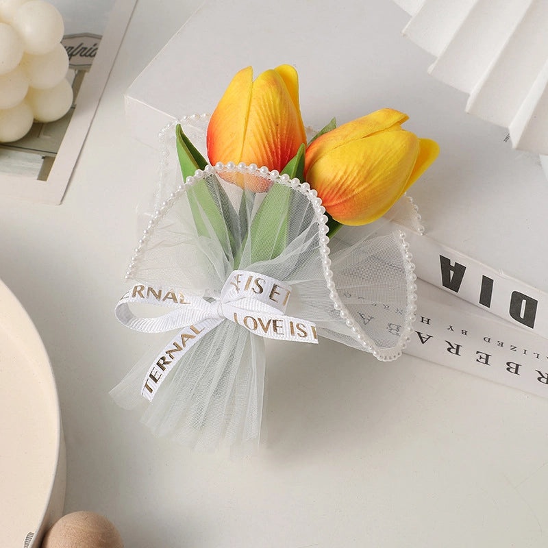 Elegant Floral PU Artificial Flowers for Women|Jewelry & Accessories