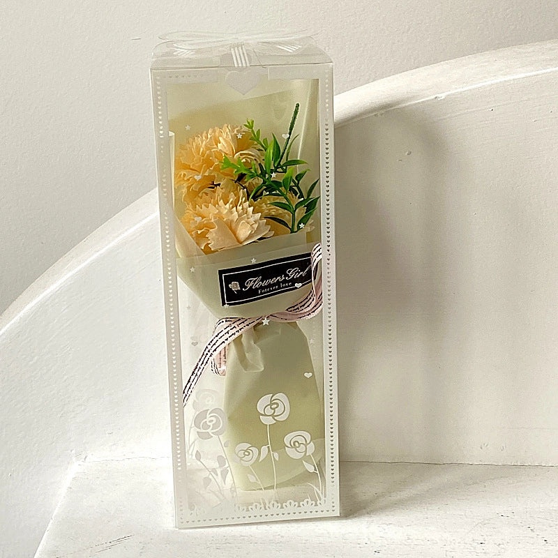 Romantic Carnation Rose Soap Flower Artificial Floral Arrangement|Home Decor Artificial Flowers