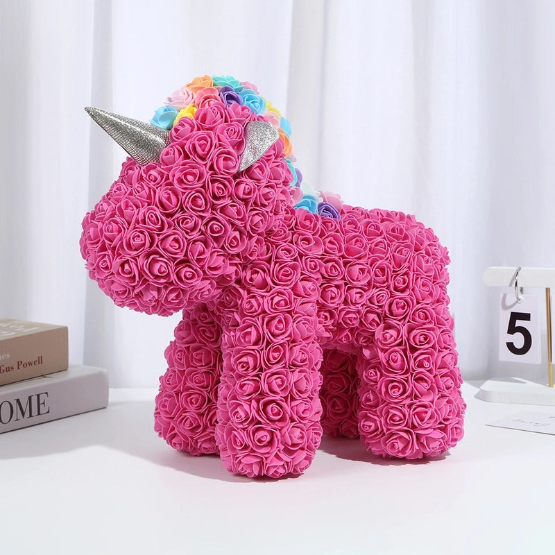 Elegant Lady Animal Preserved Fresh Flower Ornaments for Valentine's Day | Women's Accessories