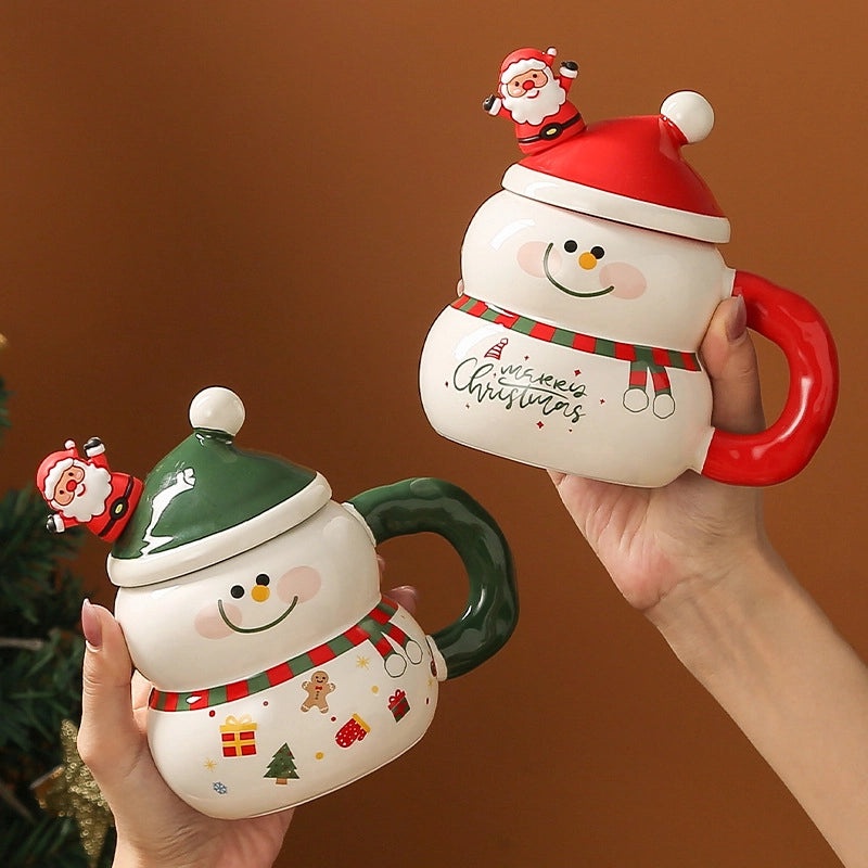 Christmas Ceramic Santa Claus Water Bottle Cute Christmas Tree Design | Home & Kitchen Accessories