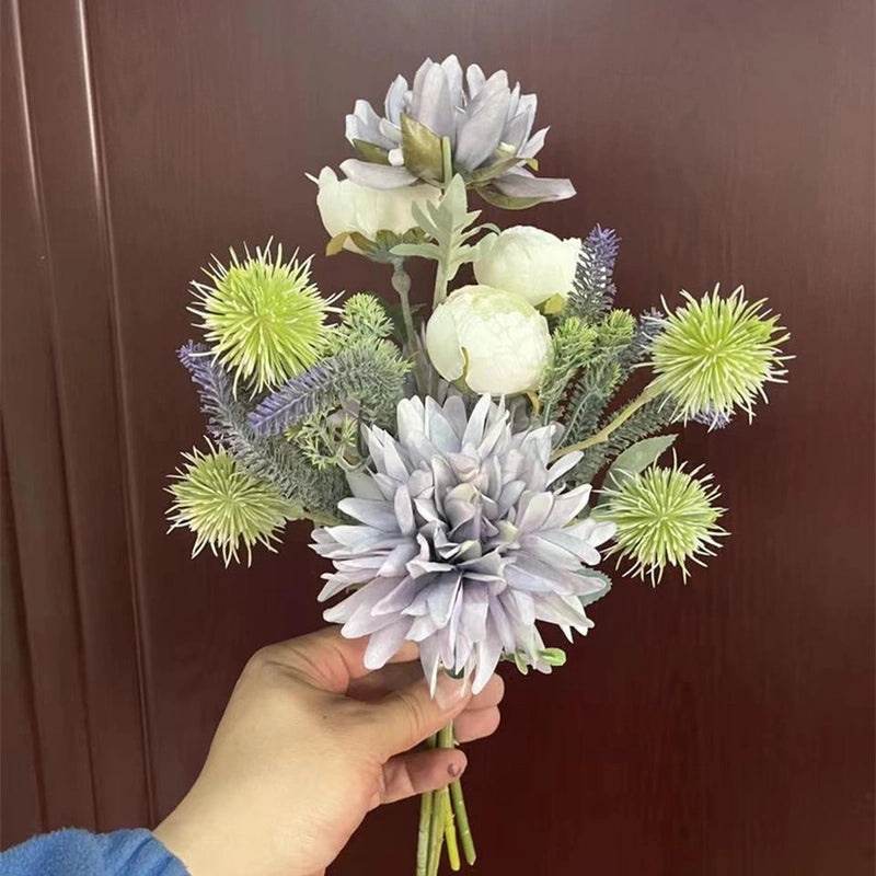 Romantic Elegant Minimalist Silk Floral Artificial Flowers Bouquet|Home Decor Artificial Flowers