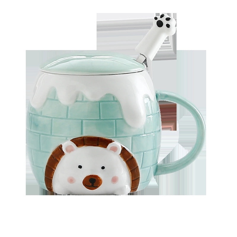 Adorable Bear Shaped Ceramic Water Bottle Set | Drinkware & Water Bottles