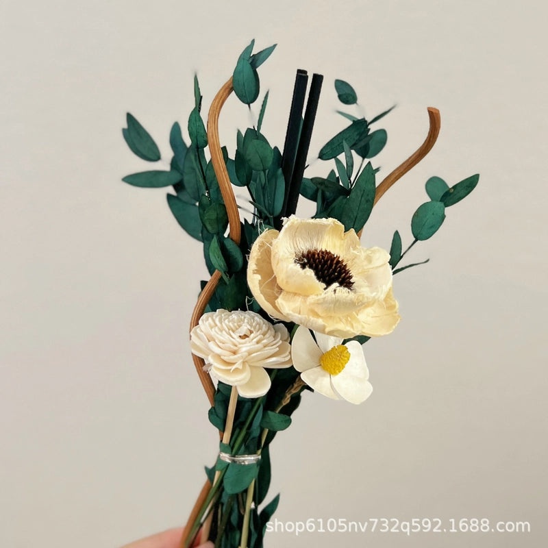 Elegant Romantic Dried Flower Arrangement Preserved Fresh Artificial Floral Decoration|Home Decor Artificial Flowers