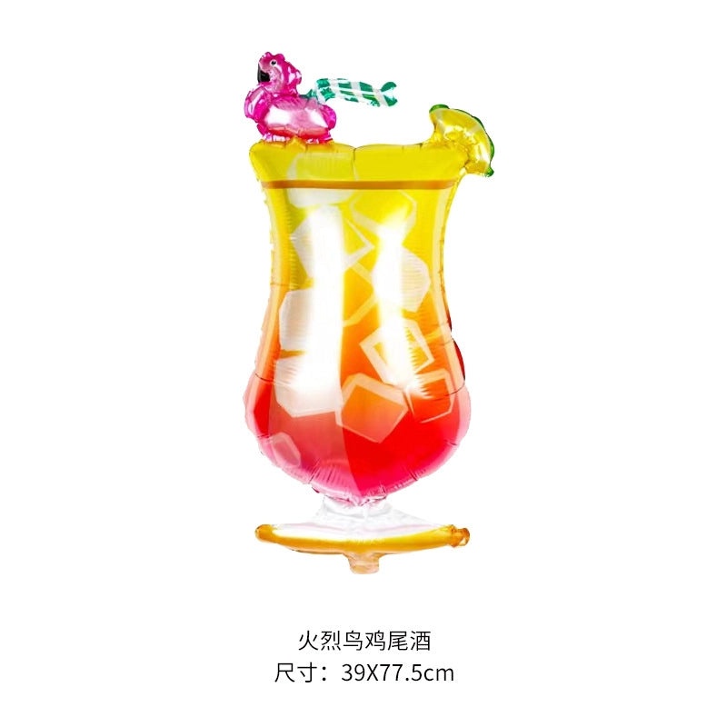 50 Pieces Tropical Flamingo Coconut Tree Aluminum Foil Balloons Set | Party Decorations Balloons