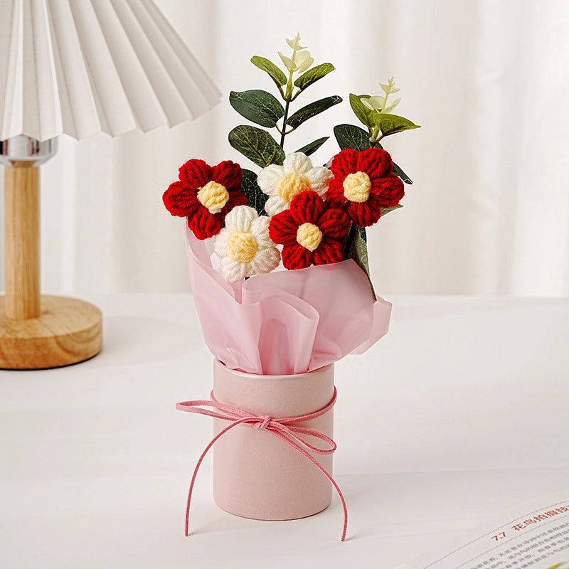 Romantic Floral Yarn Artificial Flowers for Elegant Ladies | Home Decor & Artificial Flowers