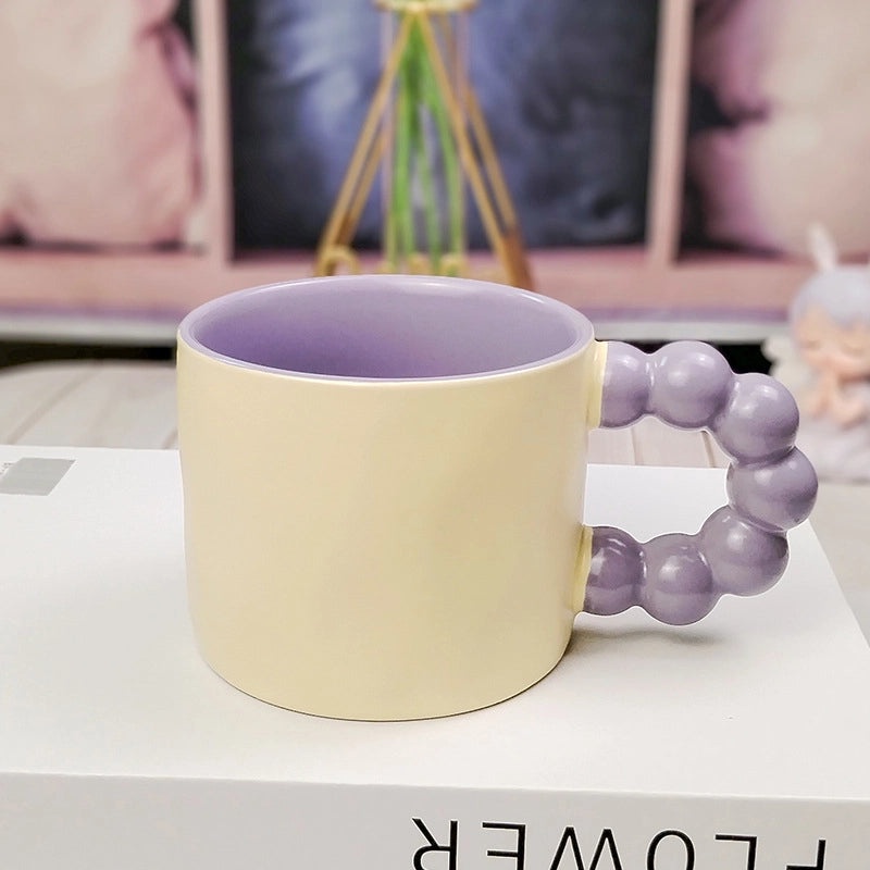 Stylish Solid Color Ceramic Mug - Single Piece | Home & Kitchen Drinkware