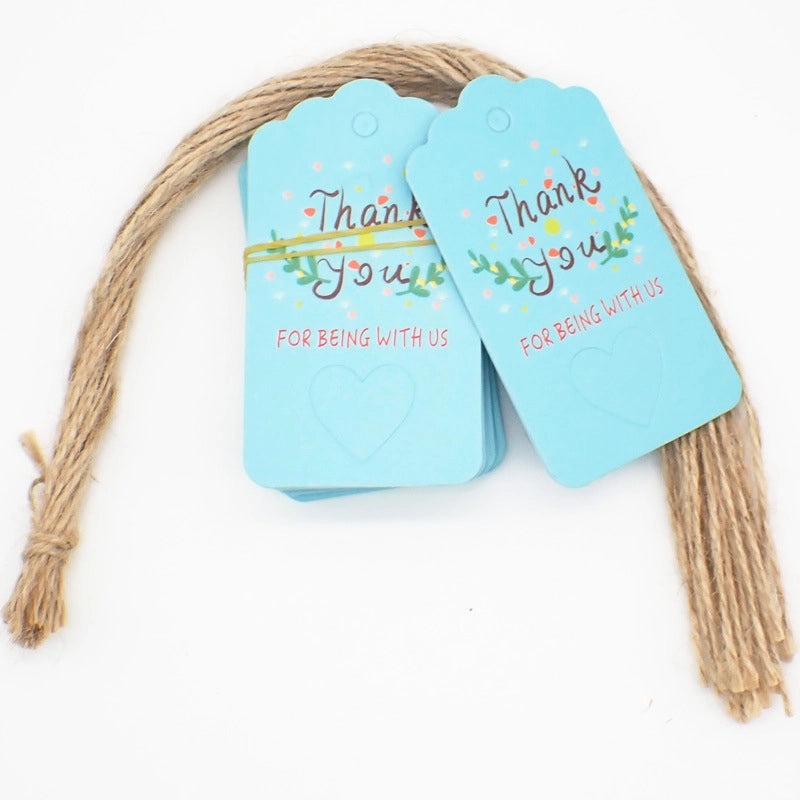 300 Pieces Thank You Tags for Full Moon Wine Party Kraft Paper Love Invitation Labels|Party Supplies & Invitations