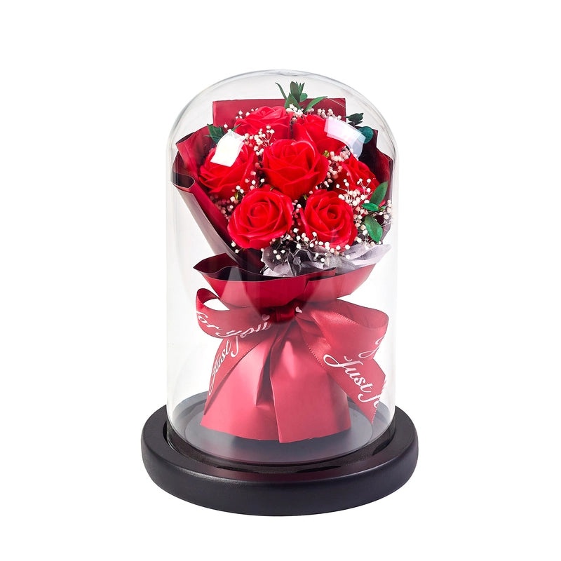 Pastoral Glass Artificial Flowers for Christmas and Valentine’s Day Decoration|Home Decor & Artificial Flowers