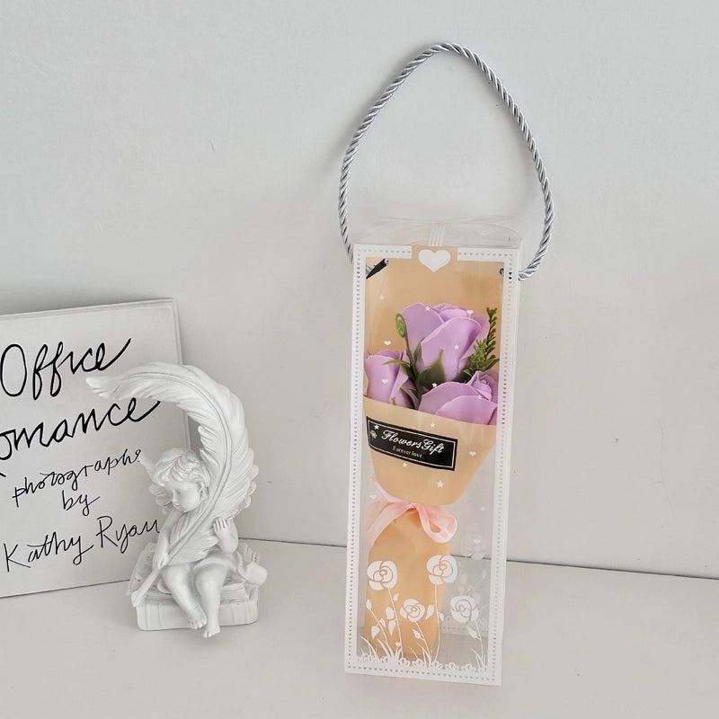 Romantic Carnation Rose Soap Flower Artificial Floral Arrangement|Home Decor Artificial Flowers