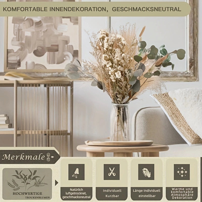 Rustic Leaf and Flower Artificial Dried Plants Decorative Imitation Floral Arrangement|Home Decor Artificial Flowers