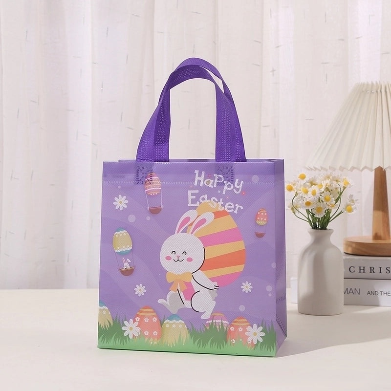 Easter Bunny Nonwoven Tote Bag Cute Holiday Shopping Reusable Bag 1 Piece|Shopping Bags & Totes