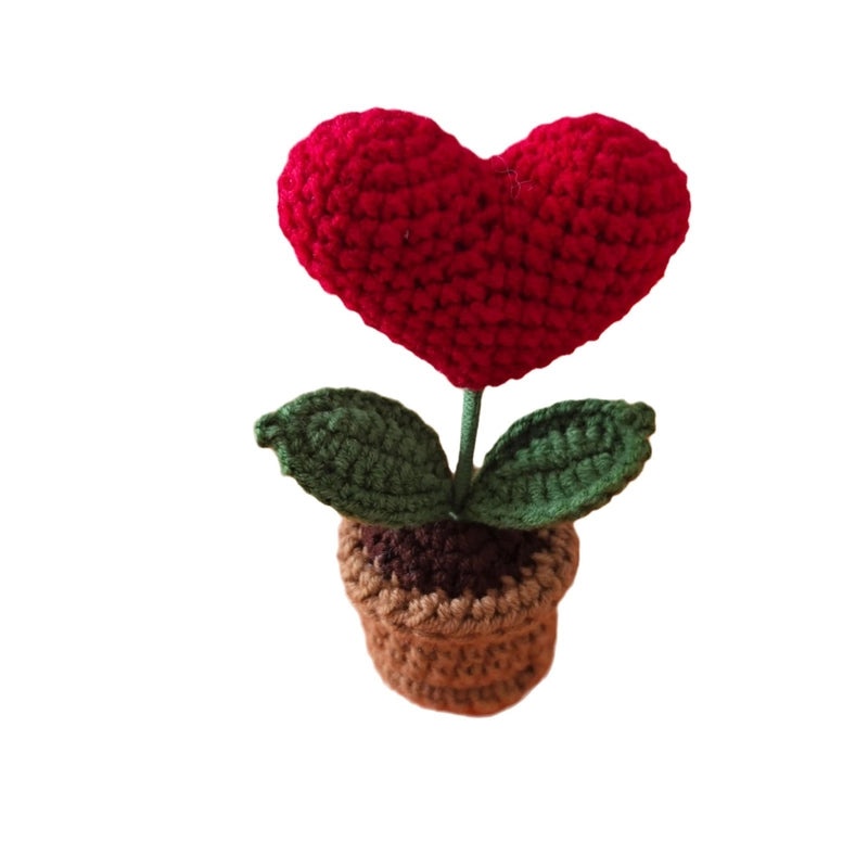 Delicate Heart Shaped Yarn Artificial Flowers for Home Decor|Home & Living Artificial Flowers