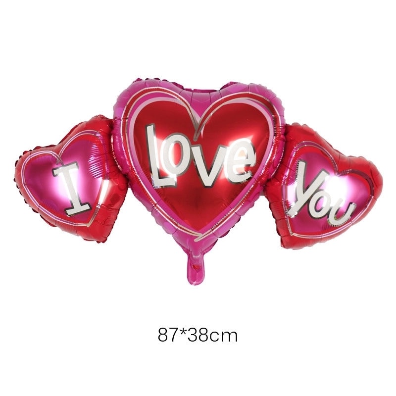 Heart-Shaped Aluminum Foil Balloons for Valentine's Day Party Decor | Party Supplies
