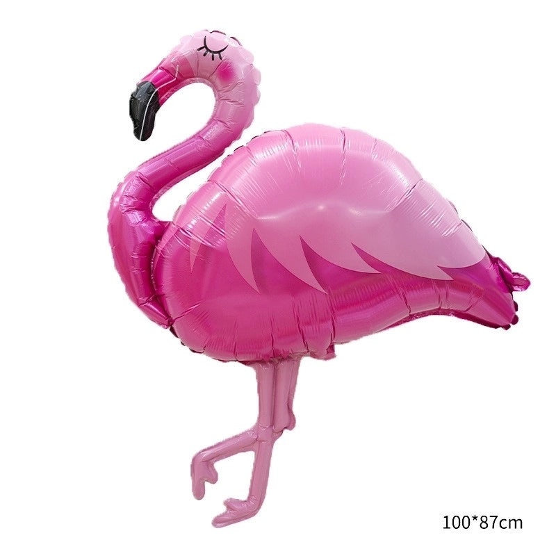 50 Pieces Tropical Flamingo Coconut Tree Aluminum Foil Balloons Set | Party Decorations Balloons