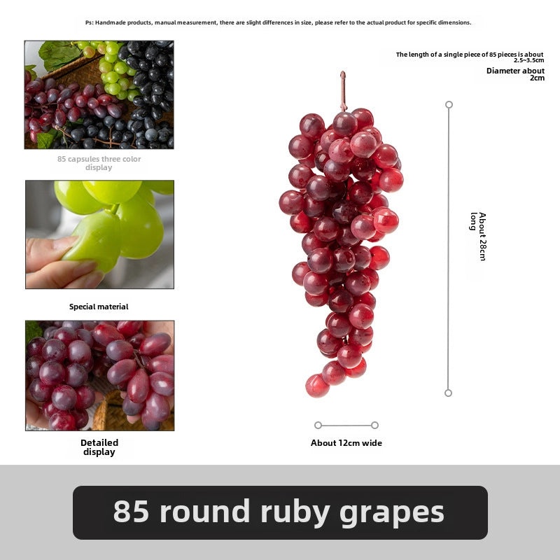 Realistic Fake Fruit Set Apple Grape Banana for Home Decor Exhibition Hotel Display Teaching Photography Props|Home Decor