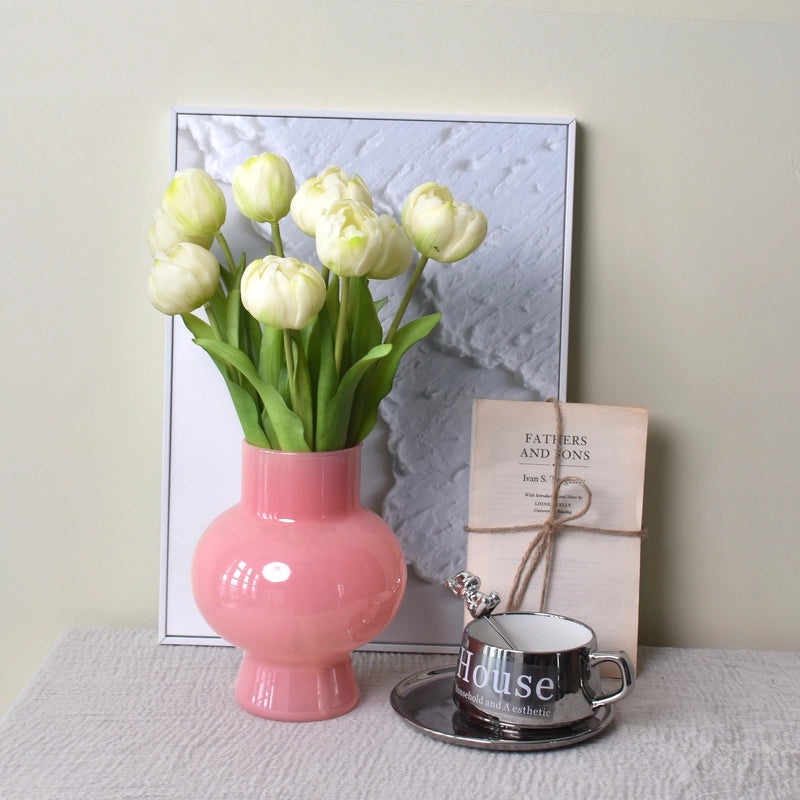 Mother's Day Gift Soft Rubber Tulip Artificial Flower Moisturizing Simulation Ornament Photography Prop|Home Decor & Artificial Flowers