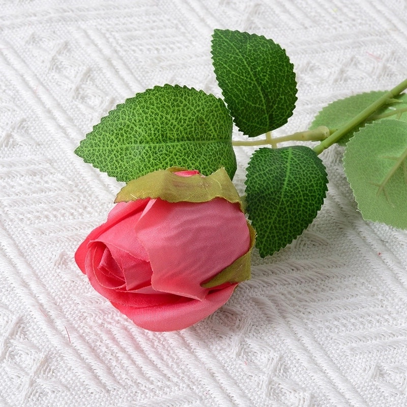 Romantic Artificial Rose Single Stem Valentine’s Day Home & Wedding Decor Soft Flannel Feel|Home Decor & Wedding Supplies