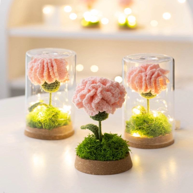 Handcrafted Single-Color Knitted Artificial Flower Decor|Home Decor & Crafts