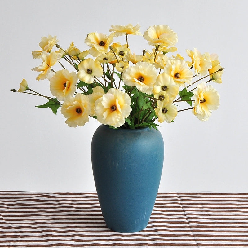 Butterfly Peony 3-Head Eustoma Silk Flower Artificial Wedding Home Decor Soft High-Quality|Home Decor & Artificial Flowers