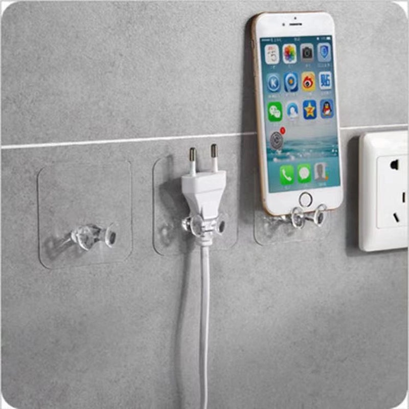 Strong Adhesive Multifunctional Plug Hook for Power Cord Storage | Home Organization Accessories