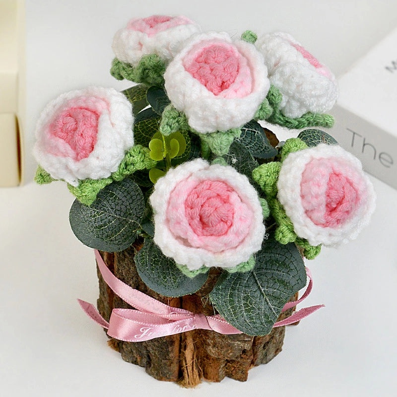 Elegant Minimalist Flower Yarn Ornaments for Home Decor|Home Decor