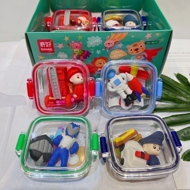 Cartoon-Inspired Detachable Assembled Eraser for Kids|School Supplies & Stationery
