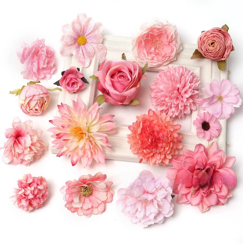 Pink Handmade Artificial Flower Hair Accessories for Wedding Photography DIY Decoration|Wedding Accessories