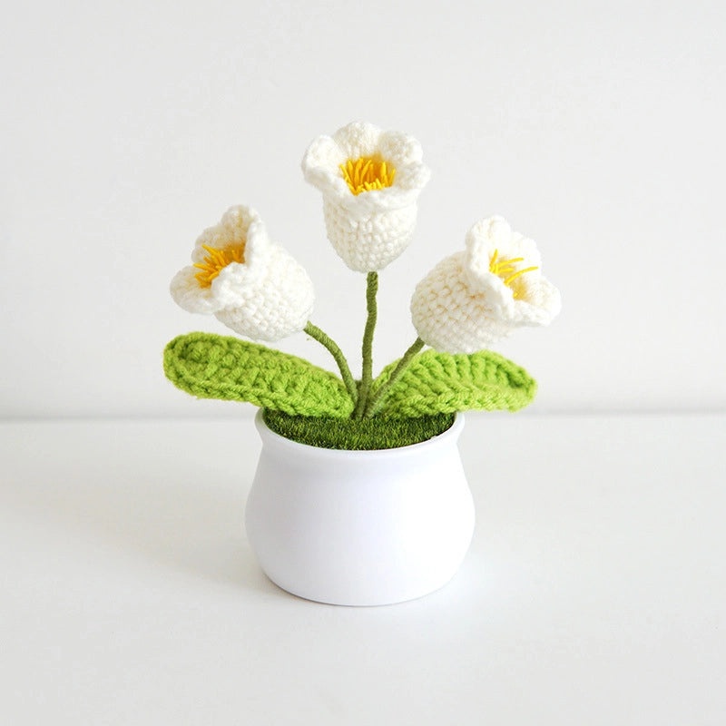 Hand-Woven Sunflower Artificial Flower Pot Linglan Preserved Flower Office Home Elegant Decoration|Home Decor
