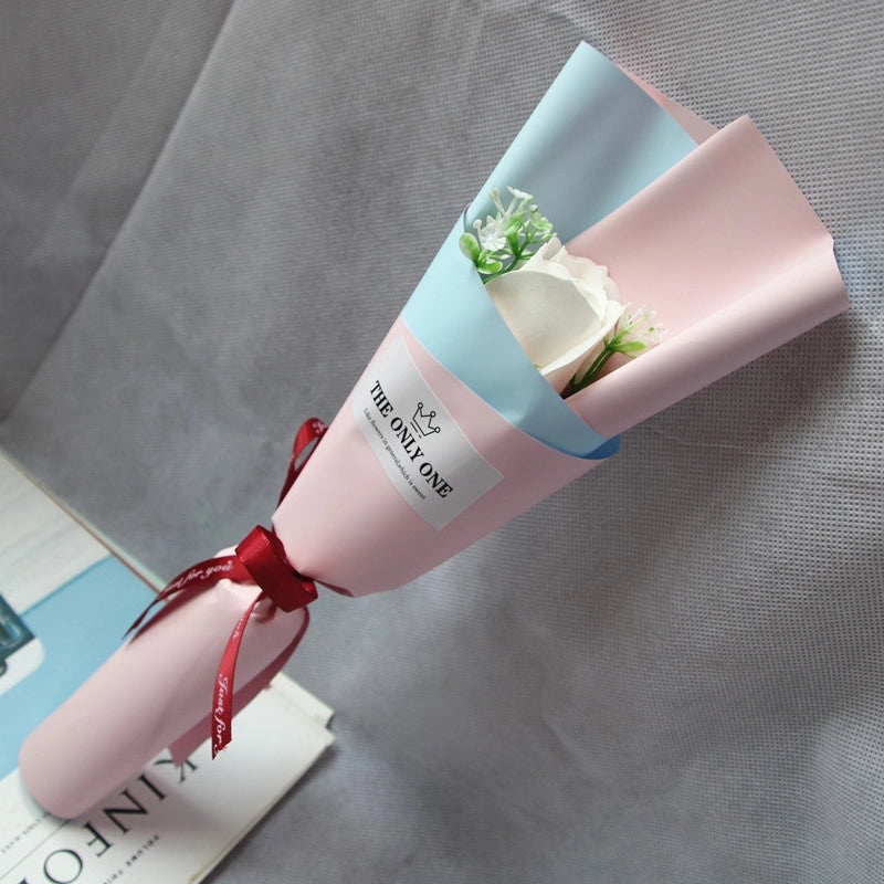 Elegant Minimalist Soap Flower Bouquet|Home Decor Artificial Flowers