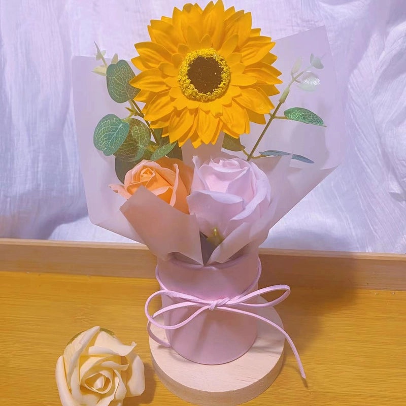 Handmade Pastoral Flower Yarn Artificial Blooms|Home Decor & Artificial Flowers