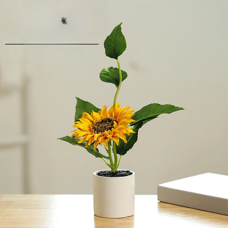 Small Artificial Sunflower Plant Creative Pot Decoration|Home Decor Artificial Plants