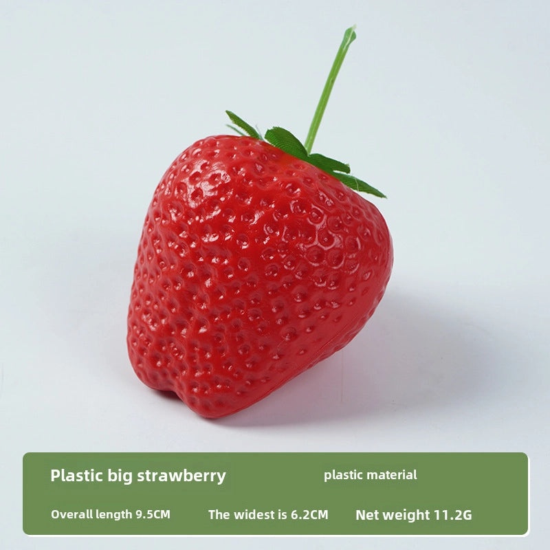 Realistic Plastic Strawberry Decoration | Artificial Fruit Props for Window Display and Photography | Home Decor Accessories | Fake Fruit Models 