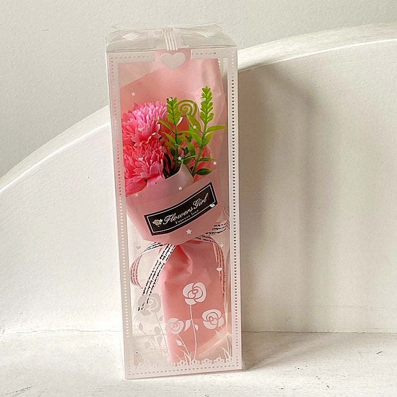 Romantic Carnation Rose Soap Flower Artificial Floral Arrangement|Home Decor Artificial Flowers