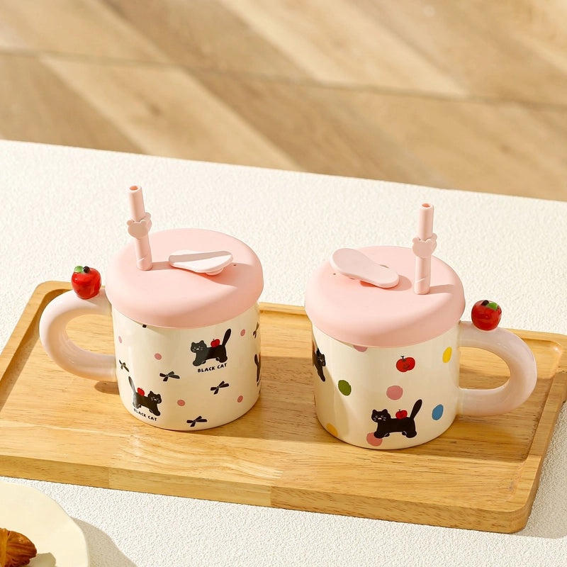 Adorable Cartoon Ceramic Coffee Mug 1 Piece|Home & Kitchen Mugs