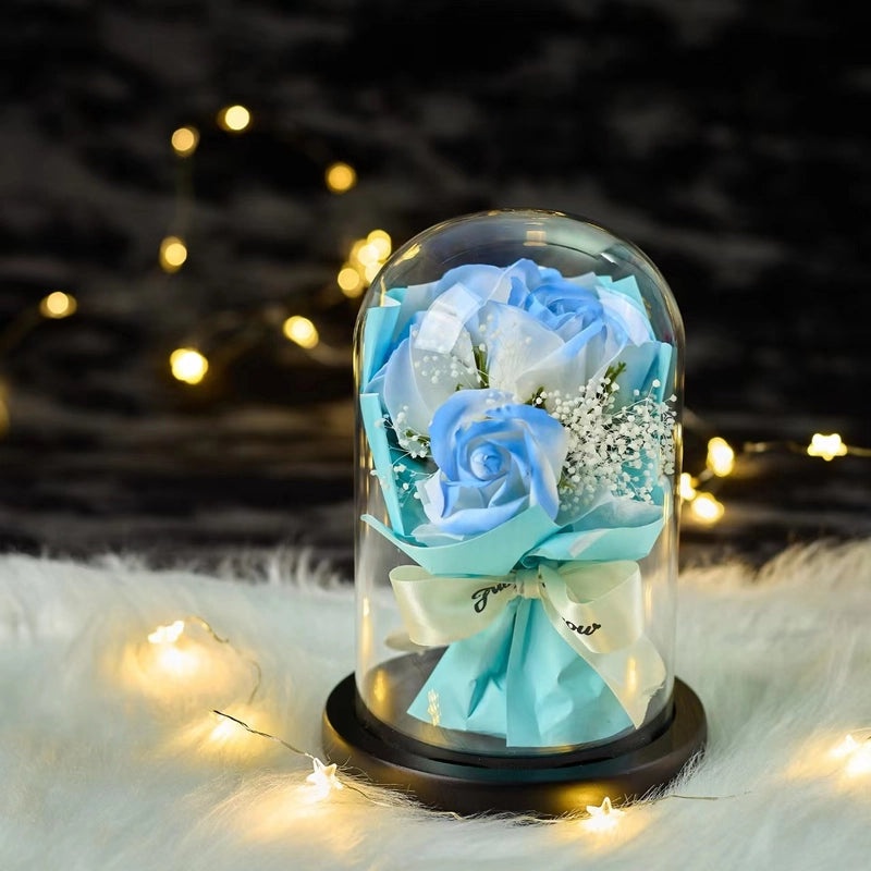 Pastoral Glass Artificial Flowers for Christmas and Valentine’s Day Decoration|Home Decor & Artificial Flowers