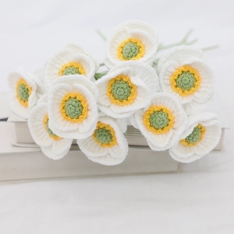 Handmade Pastoral Flower Yarn Artificial Blooms|Home Decor & Artificial Flowers