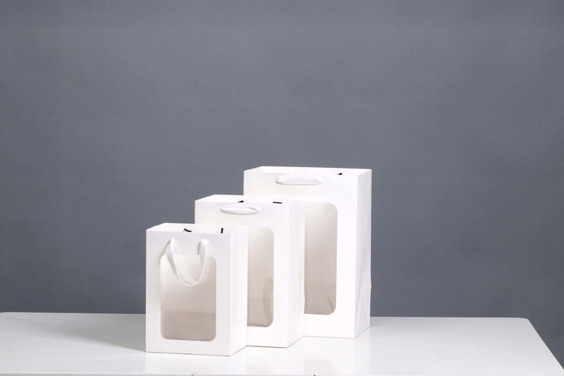 Transparent Gift Bag with Open Window for Teacher's Day Flowers | Gift Packaging Bags