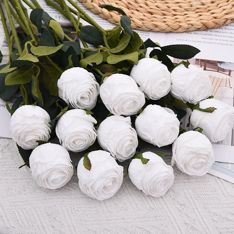 Fire Roasted Single Artificial Rose for Valentine's Day Home Decor Wedding Photography Props|Artificial Flowers