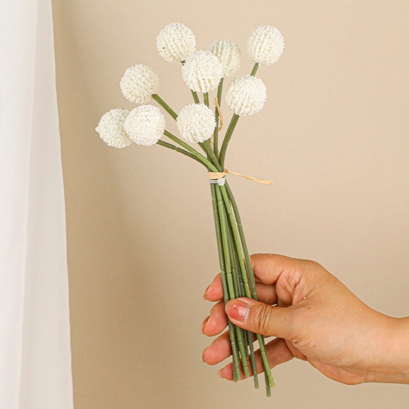 Golden Simulation Dandelion Ball Set 9pcs Nordic Home Decor Artificial Flowers Green Plant Ornaments|Home Decoration