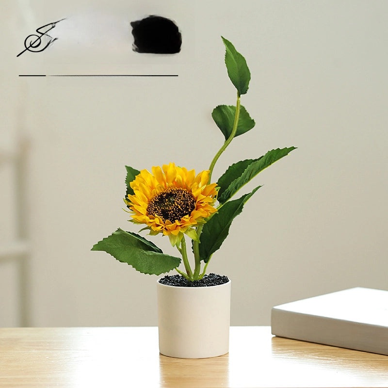 Small Artificial Sunflower Plant Creative Pot Decoration|Home Decor Artificial Plants