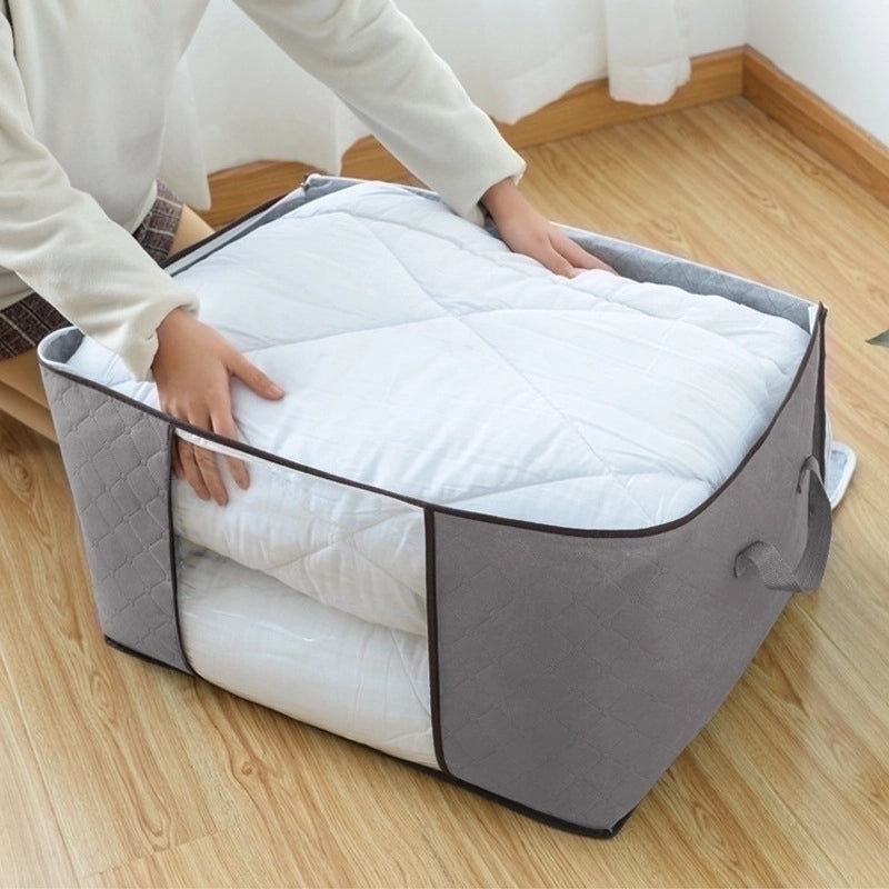 Spacious Moisture-resistant Breathable Transparent Quilt Storage Bag | Home Storage & Organization