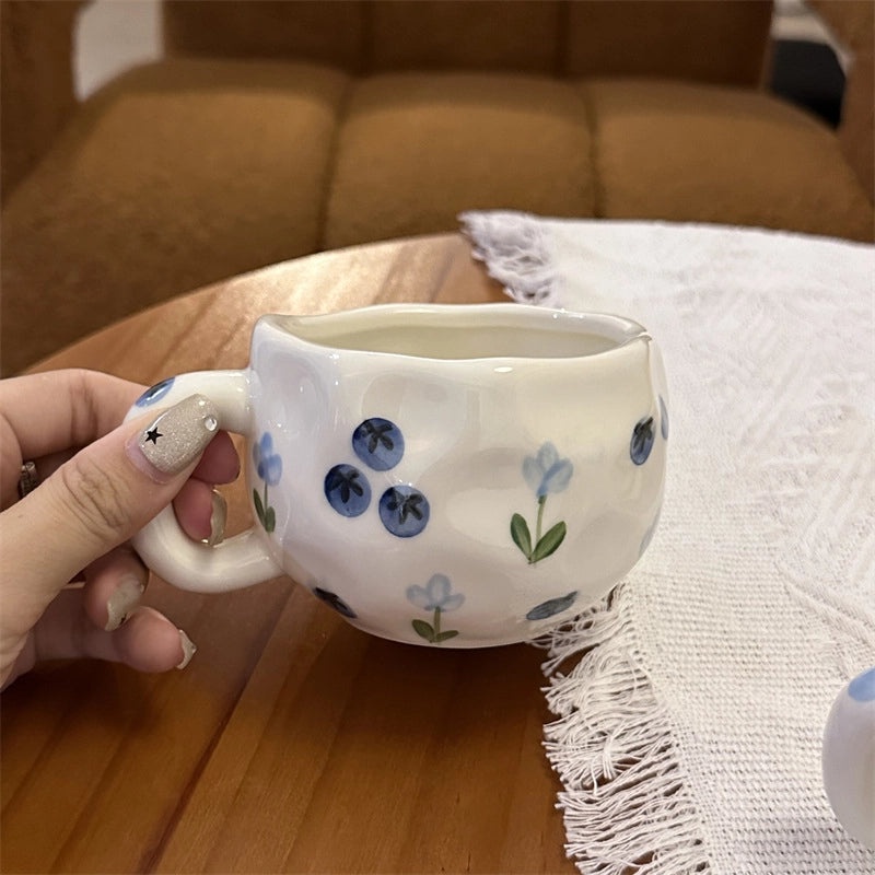 Retro Floral Ceramic Water Bottle Set | Home & Kitchen Accessories