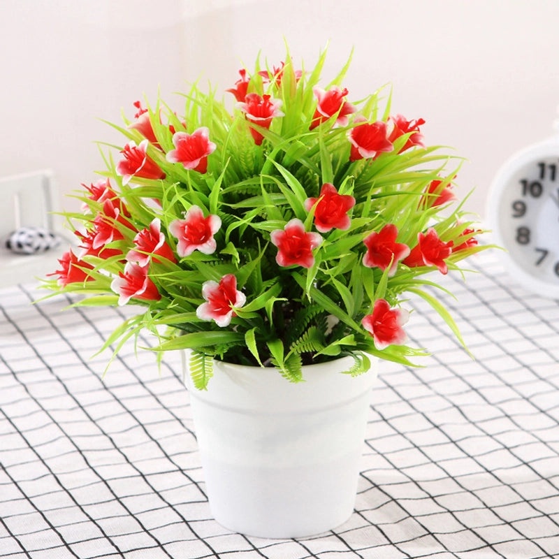 Artificial Rose and Lily Potted Plant Simulation Flower Greenery Home Indoor Outdoor Decor|Home Decor Artificial Plants