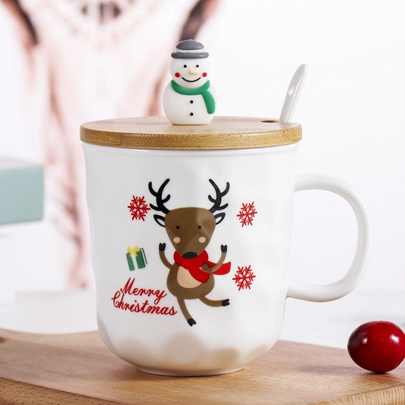 Festive Christmas Cartoon Ceramic Mug Set | Home & Kitchen Mugs