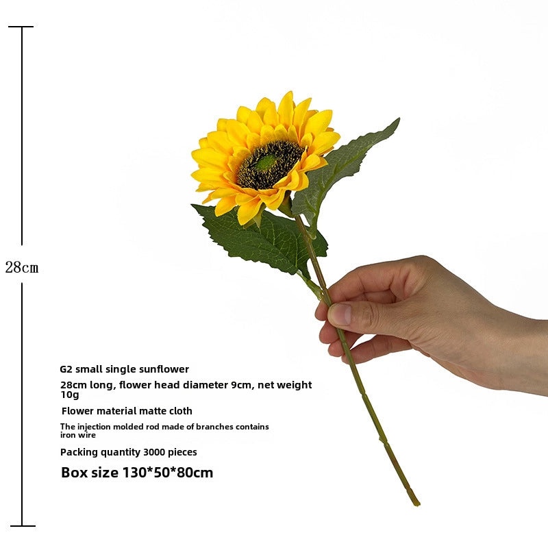 2 Pieces Realistic Artificial Sunflower Home Decor Wedding Floral Arrangement Fake Flower Bouquet|Home Decor & Floral Ornaments
