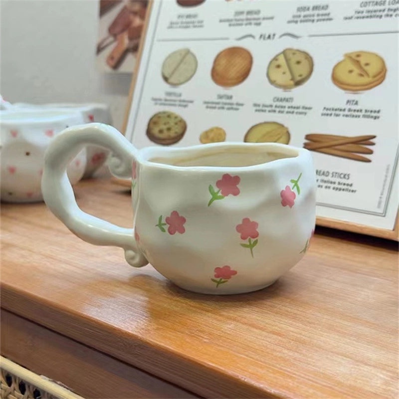 Charming Floral Ceramic Coffee Mug Single Piece|Home & Kitchen Mugs