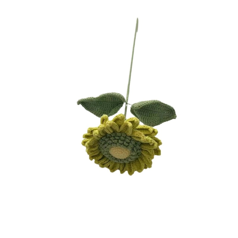 Handmade Sunflower Wool Knitted Belt Double Layer Floral Ornament Gift|Accessories & Jewelry