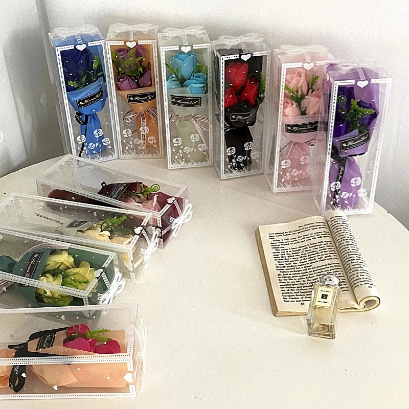 Romantic Carnation Rose Soap Flower Artificial Floral Arrangement|Home Decor Artificial Flowers