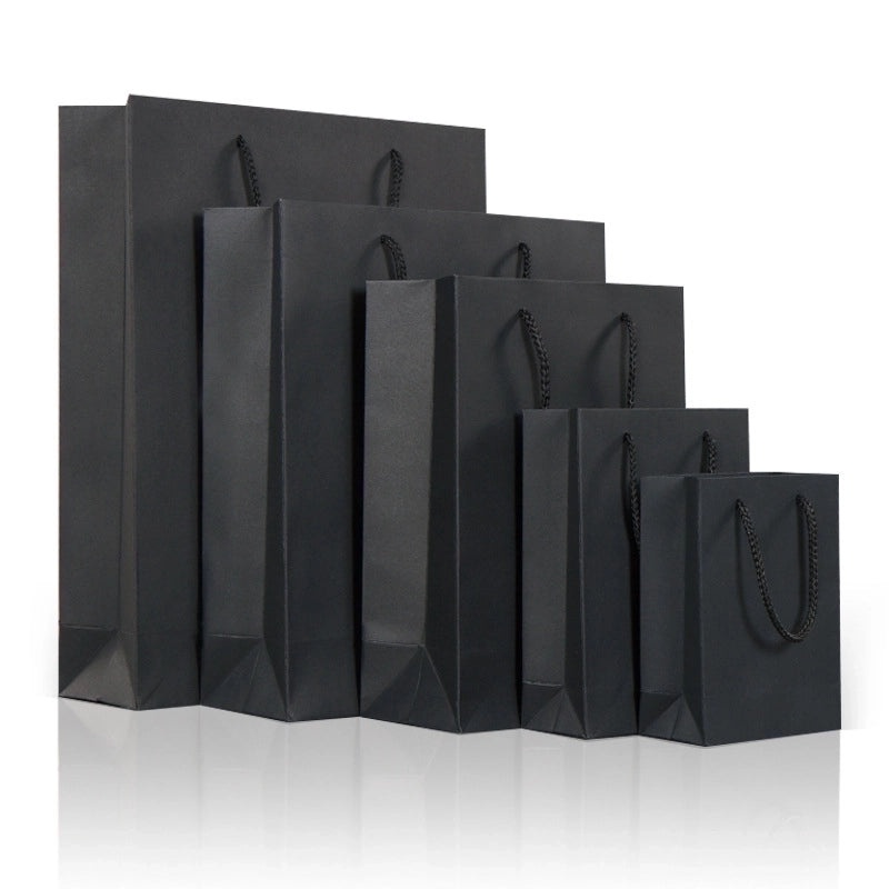 10 Black Paper Gift Bags with Handles|Gift Bags & Wrapping Supplies